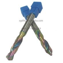 DLC color coating 8mm carbide straight shank twist drill use for aluminum